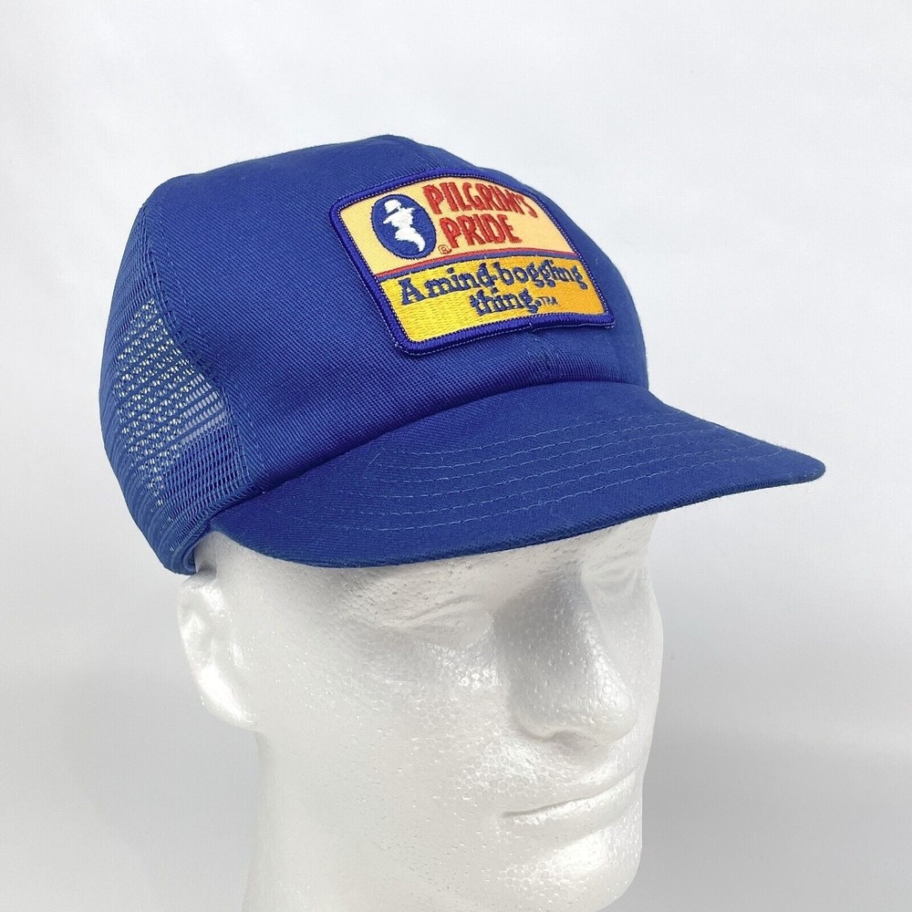 VTG Pilgrim's Pride "A mind-boggling thing" Snap Back Blue Trucker Hat Cap